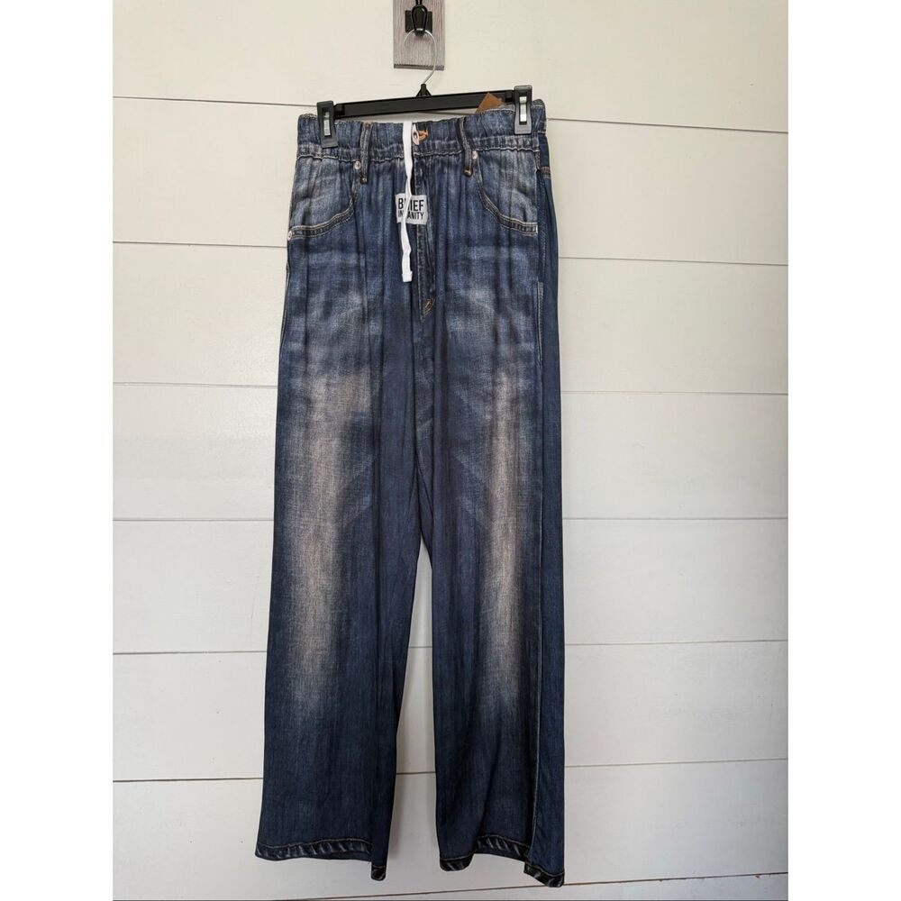 Brief Insanity Women’s Medium Faux Jeans Sweatpants New